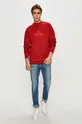 Tommy Jeans - Хлопковая кофта красный