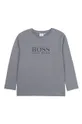 sivá Boss - Detské tričko s dlhým rukávom Chlapčenský
