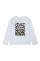 biały Karl Lagerfeld - Longsleeve dziecięcy Z15262.116.152 Chłopięcy