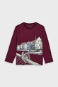 Mayoral - Longsleeve copii 92-134 cm print burgundia 4042.5D.MINI