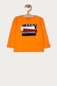 Tommy Hilfiger - Longsleeve dziecięcy 74-176 cm nadruk pomarańczowy KB0KB05977