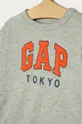 GAP - Detské tričko s dlhým rukávom 74-110 cm sivá