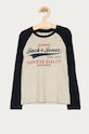 Jack & Jones - Дитячий лонгслів 128-176 cm бавовна сірий 12173886