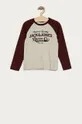 burgundské Jack & Jones - Detské tričko s dlhým rukávom 128-176 cm Chlapčenský