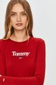 crvena Tommy Jeans - Majica dugih rukava