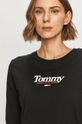 čierna Tommy Jeans - Tričko s dlhým rukávom