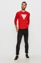 Guess Jeans - Tričko s dlhým rukávom červená