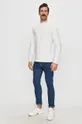 Calvin Klein - Tričko s dlhým rukávom biela