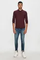 Calvin Klein - Tričko s dlhým rukávom fialová
