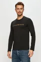 čierna Emporio Armani - Tričko s dlhým rukávom Pánsky