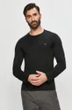 čierna Emporio Armani - Tričko s dlhým rukávom