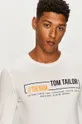 biela Tom Tailor Denim - Tričko s dlhým rukávom Pánsky