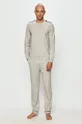 Moschino Underwear - Tričko s dlhým rukávom sivá
