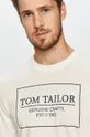 biela Tom Tailor Denim - Tričko s dlhým rukávom