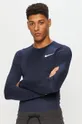 Nike - Tričko s dlhým rukávom tmavomodrá