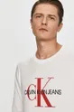 biały Calvin Klein Jeans - Longsleeve J30J319224
