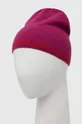 Шерстяная шапка Moschino фиолетовой