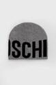 Čepice Moschino vlna šedá M2353.65236