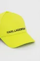 Βαμβακερό καπέλο Karl Lagerfeld πράσινο