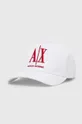 λευκό Βαμβακερό καπέλο του μπέιζμπολ Armani Exchange Ανδρικά