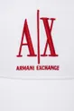 Бавовняна бейсболка Armani Exchange білий