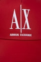 Armani Exchange czapka z daszkiem bawełniana 954047.CC811 czerwony AA00