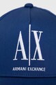 Armani Exchange czapka z daszkiem bawełniana 954047.CC811 granatowy AA00