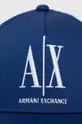 Pamučna kapa sa šiltom Armani Exchange mornarsko plava