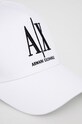 Бавовняна бейсболка Armani Exchange 954047.CC811 білий AA00