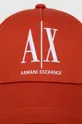 Bombažna bejzbolska kapa Armani Exchange rdeča