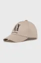 μπεζ Βαμβακερό καπέλο του μπέιζμπολ Armani Exchange Ανδρικά