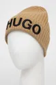 Vlnená čiapka Hugo béžová