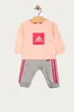 różowy adidas Performance - Dres dziecięcy 62-104 cm GE0003 Dziewczęcy