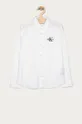 biela Calvin Klein Jeans - Detská bavlnená košeľa 140-176 cm Chlapčenský