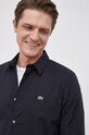 Lacoste Bavlnená košeľa slim tmavomodrá CH2668
