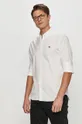 Lacoste - Βαμβακερό πουκάμισο λευκό