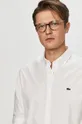 λευκό Lacoste - Βαμβακερό πουκάμισο