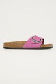 Birkenstock - Slapi de piele Madrid Big Buckle piele violet 1017957