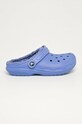 Crocs - Šľapky Classic Lined Clog plochý modrá CROCS.CLASSIC.203591