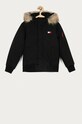 Tommy Hilfiger - Detská bunda 116-176 cm zateplené čierna KB0KB05993