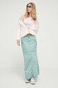 Páperová bunda Tommy Jeans DW0DW08588 ružová AW23
