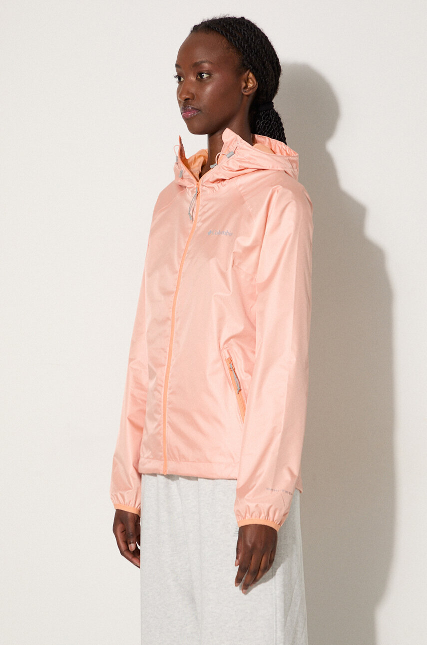 jasně oranžová Nepromokavá bunda Columbia Ulica Jacket