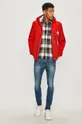 Tommy Jeans - Rövid kabát piros