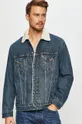 navy Levi's denim jacket