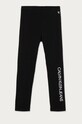 Calvin Klein Jeans - Leggins copii 116-176 cm tricotaj negru IG0IG00740