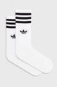 biały adidas Originals Skarpetki dziecięce (3-pack) S21489.K Dziecięcy