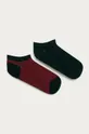 burgundské Tommy Hilfiger - Členkové ponožky (2-pak) Pánsky