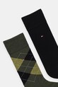 Tommy Hilfiger skarpetki 2-pack 100001495 zielony AW25