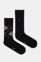 Ponožky Tommy Hilfiger 2-pack dlouhé ponožky černá 100001495