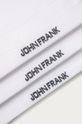 John Frank - Kotníkové ponožky (3-pack) bílá